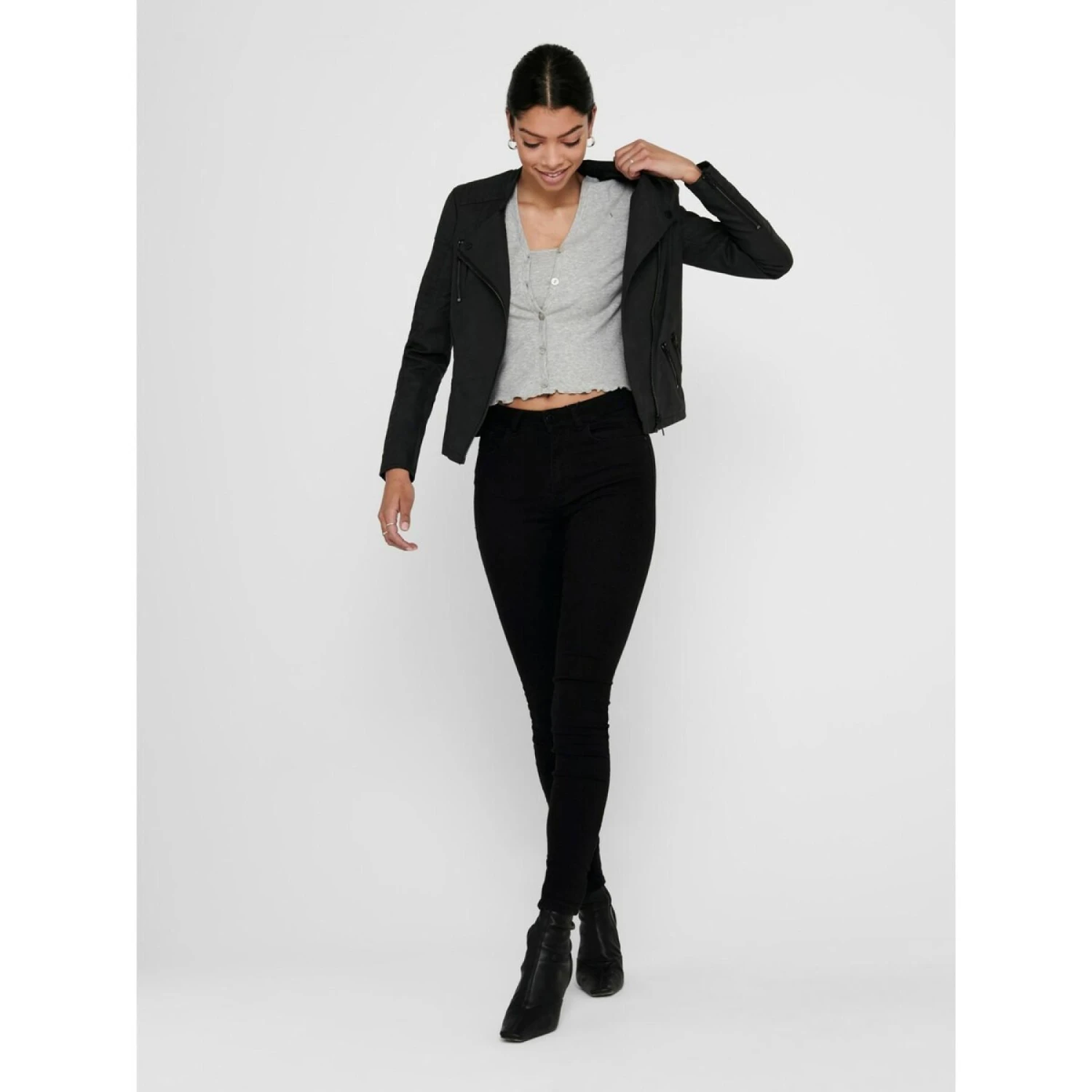 Damesjas Only Ava Imitation Cuir Biker 3 Damesjas Only Ava Imitation Cuir Biker - Afbeelding 3