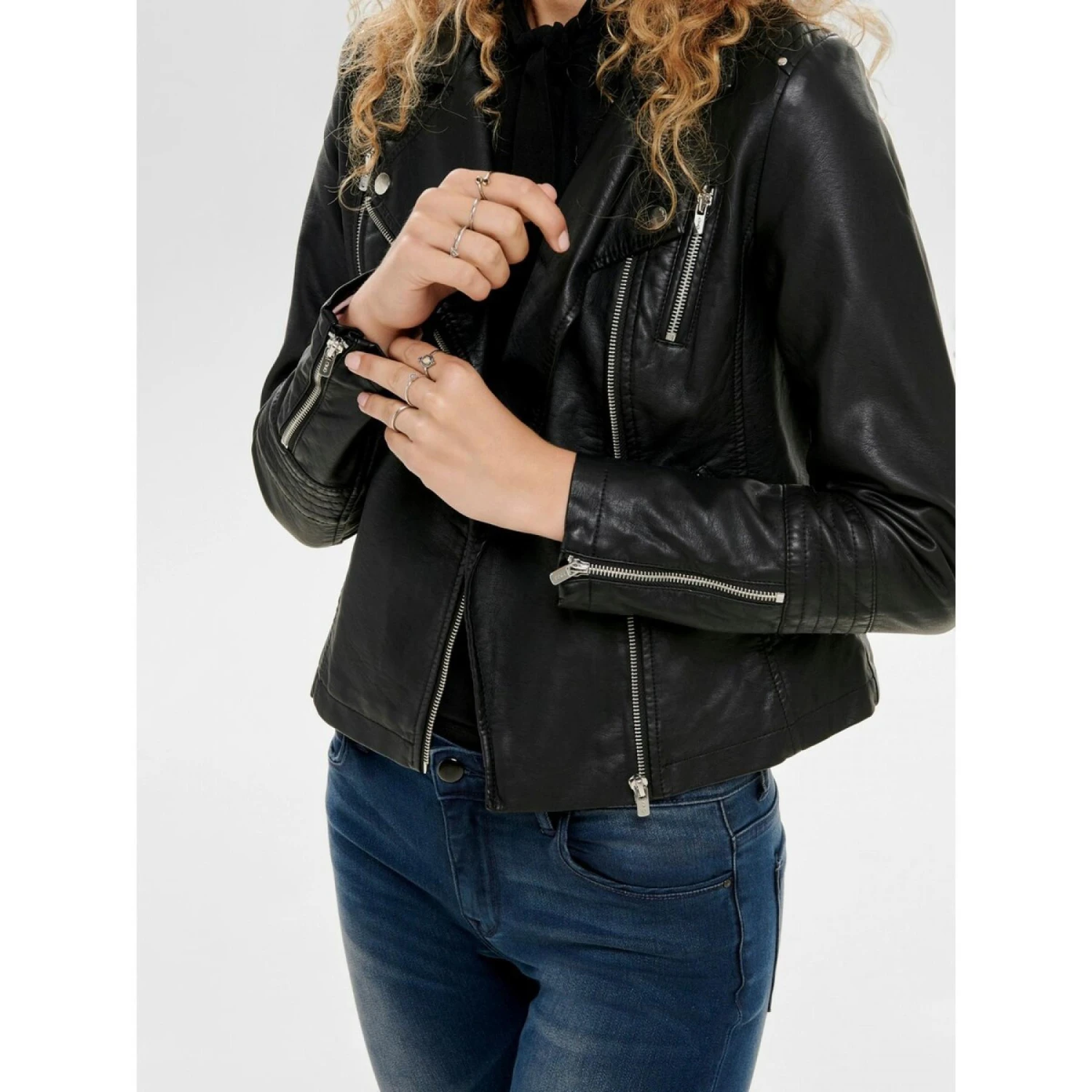 Leren Jas Voor Vrouwen Only Gemma Imitation Cuir Biker 4 Leren Jas Voor Vrouwen Only Gemma Imitation Cuir Biker - Afbeelding 4