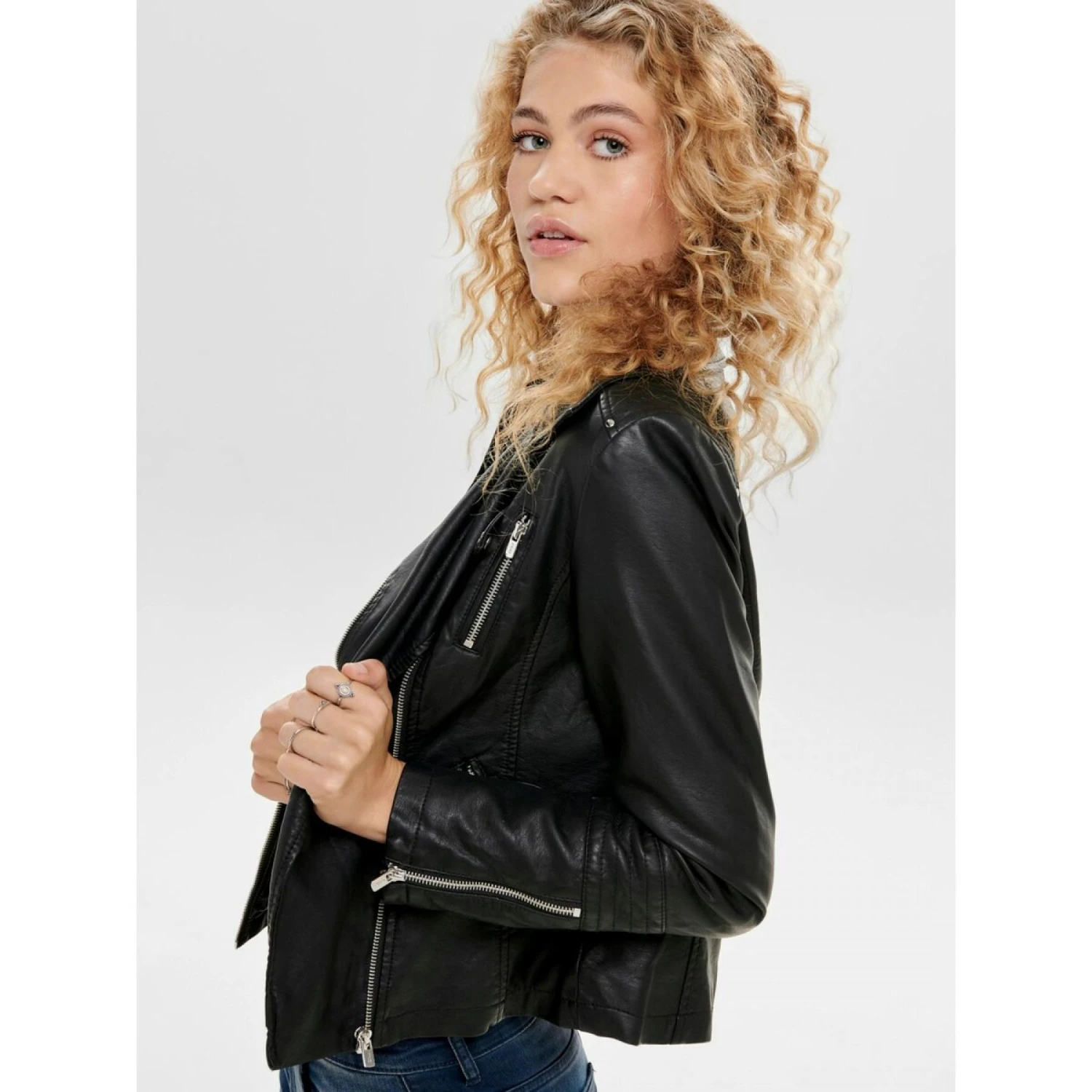 Leren Jas Voor Vrouwen Only Gemma Imitation Cuir Biker 7 Leren Jas Voor Vrouwen Only Gemma Imitation Cuir Biker - Afbeelding 7