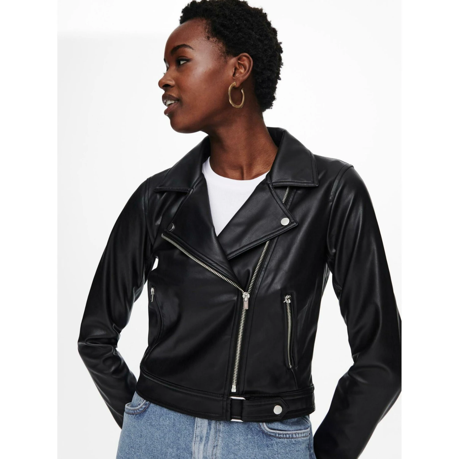 Leren Jas Voor Vrouwen Only Onlbest Biker 3 Leren Jas Voor Vrouwen Only Onlbest Biker - Afbeelding 3