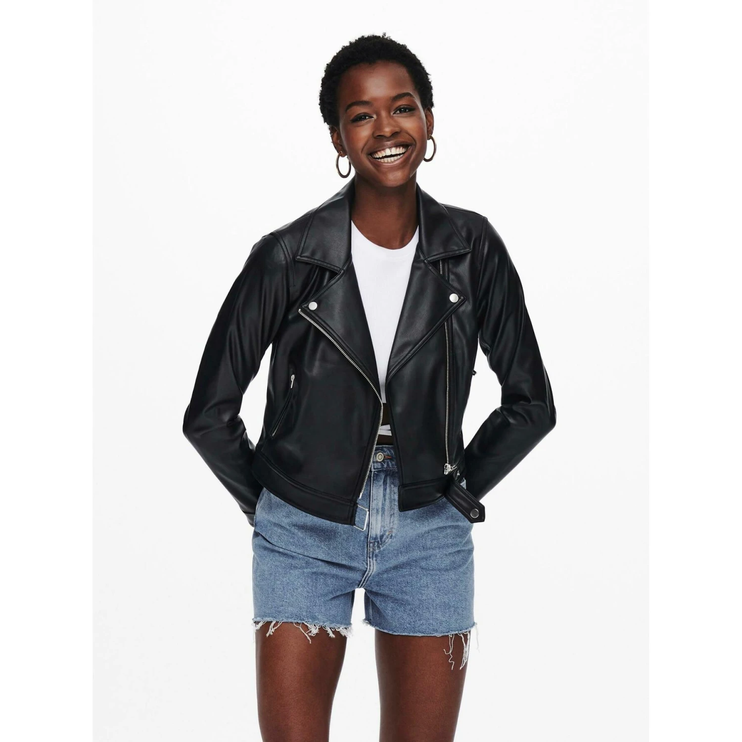 Leren Jas Voor Vrouwen Only Onlbest Biker 4 Leren Jas Voor Vrouwen Only Onlbest Biker - Afbeelding 4