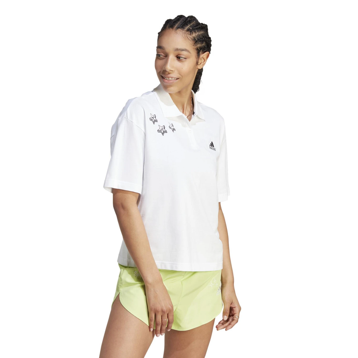 Damespolo Adidas Varsity Scribble Embroidery 2 Damespolo Adidas Varsity Scribble Embroidery - Afbeelding 2