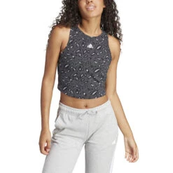 Damestanktop Adidas Essentials Animal Print 10 Damestanktop Adidas Essentials Animal Print -URBAN CLASSICS WINKEL adidas in9930 4 apparel on model front view white