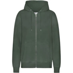 Hooded Sweatshirt Met Rits Colorful Standard Classic Organic Midnight Forest