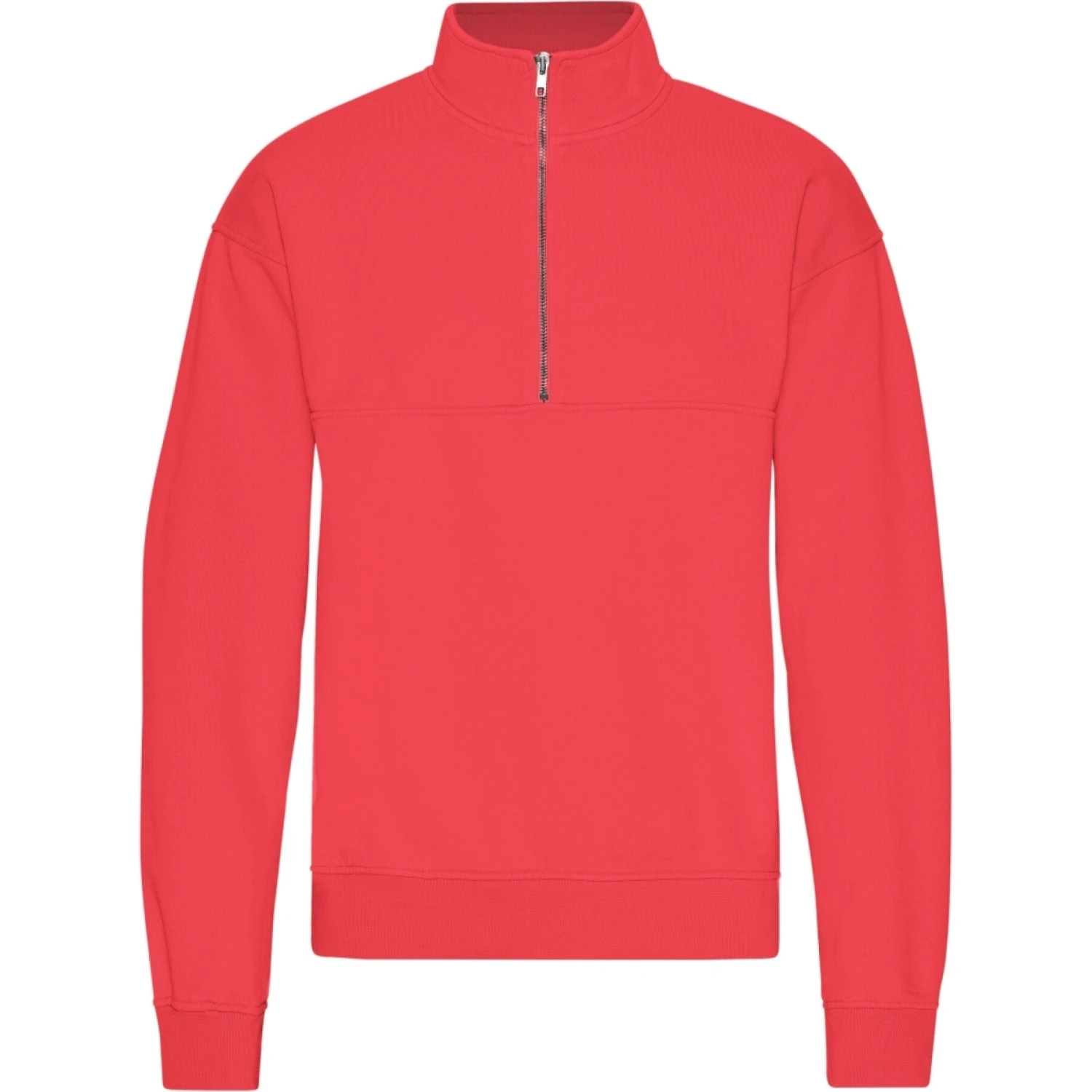 1/4 Rits Sweater Colorful Standard Organic Red Tangerine 1 1/4 Rits Sweater Colorful Standard Organic Red Tangerine