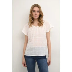 Vrouwenblouse Cream Kenda -URBAN CLASSICS WINKEL cream 10610180 110602 3