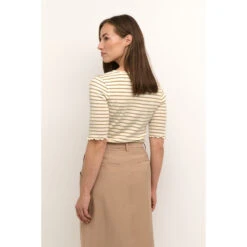 Vrouwenblouse Cream Ribba Stripe -URBAN CLASSICS WINKEL cream 10612457 105572 4