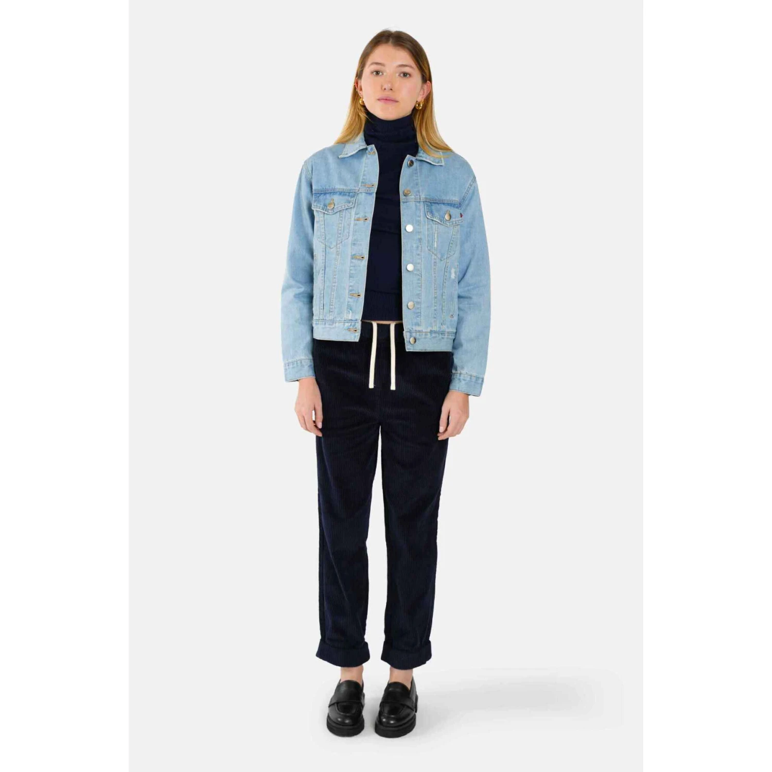 Oversized Blauw Denim Jack Van Verschoten Katoen Voor Dames F.A.M. Paris Vivi 2 Oversized Blauw Denim Jack Van Verschoten Katoen Voor Dames F.A.M. Paris Vivi - Afbeelding 2