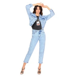 Damesblauwe Katoenen Oversized Spijkerjas F.A.M. Paris Vanessa