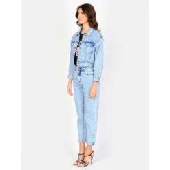 Damesblauwe Katoenen Oversized Spijkerjas F.A.M. Paris Vanessa -URBAN CLASSICS WINKEL f a m paris lv 46 ov ice blue 2