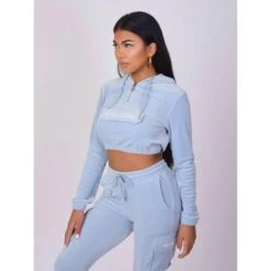 Korte Fluwelen Dameshoodie Project X Paris -URBAN CLASSICS WINKEL f192045 lb 4