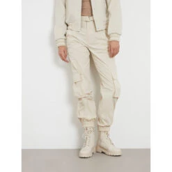 Cargo Broek Voor Dames Guess Rico -URBAN CLASSICS WINKEL guess w4rb18 wfvv0 g1l7 foamy taupe 3