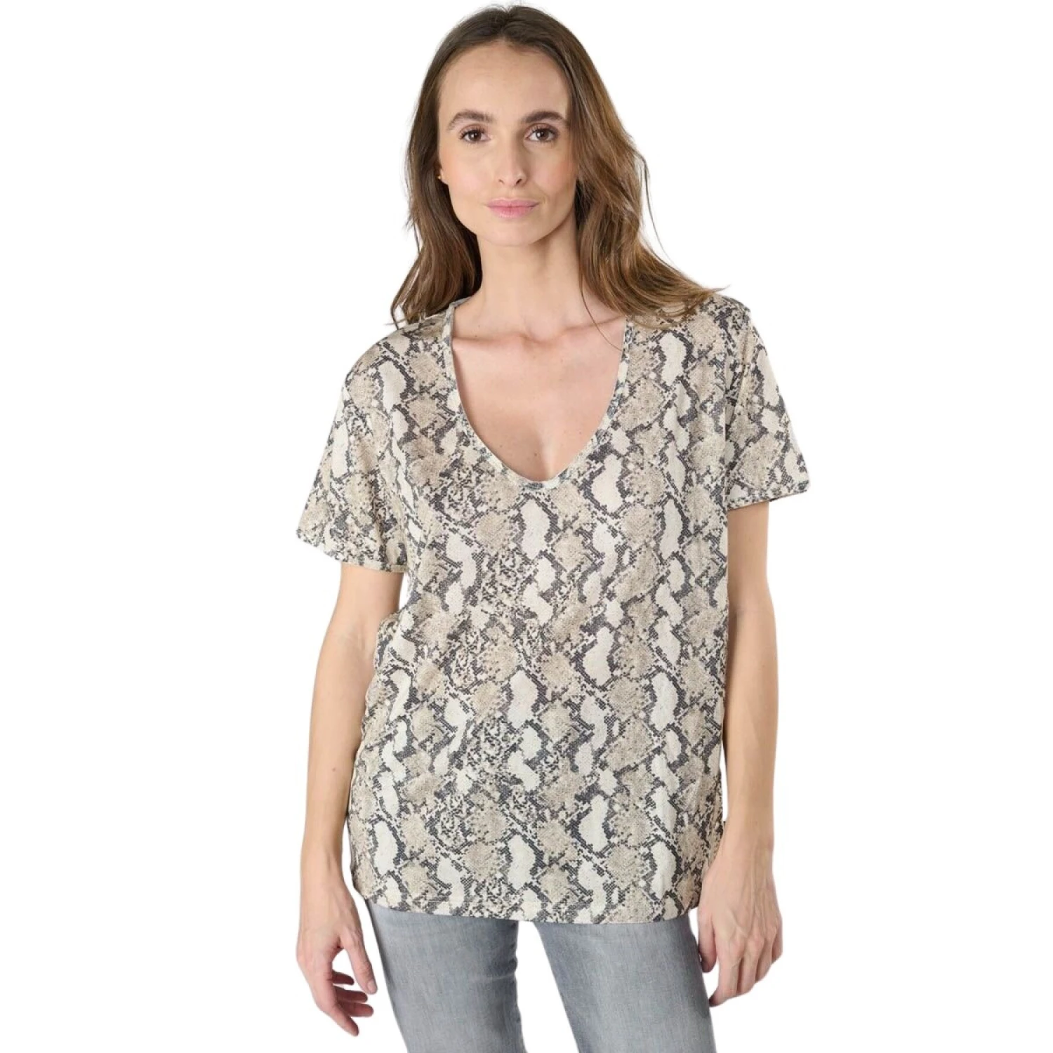 Dames-T-shirt Le Temps Des Cerises Argent 1 Dames-T-shirt Le Temps Des Cerises Argent