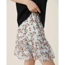 Vrouwenrok Moss Copenhagen Satina AOP -URBAN CLASSICS WINKEL moss copenhagen 17148 pomegranate flw pomegranate flw 2