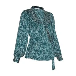 Dameshemd Moss Copenhagen Sidera Myrina Wrap AOP -URBAN CLASSICS WINKEL moss copenhagen 17553 pond pine dot 3