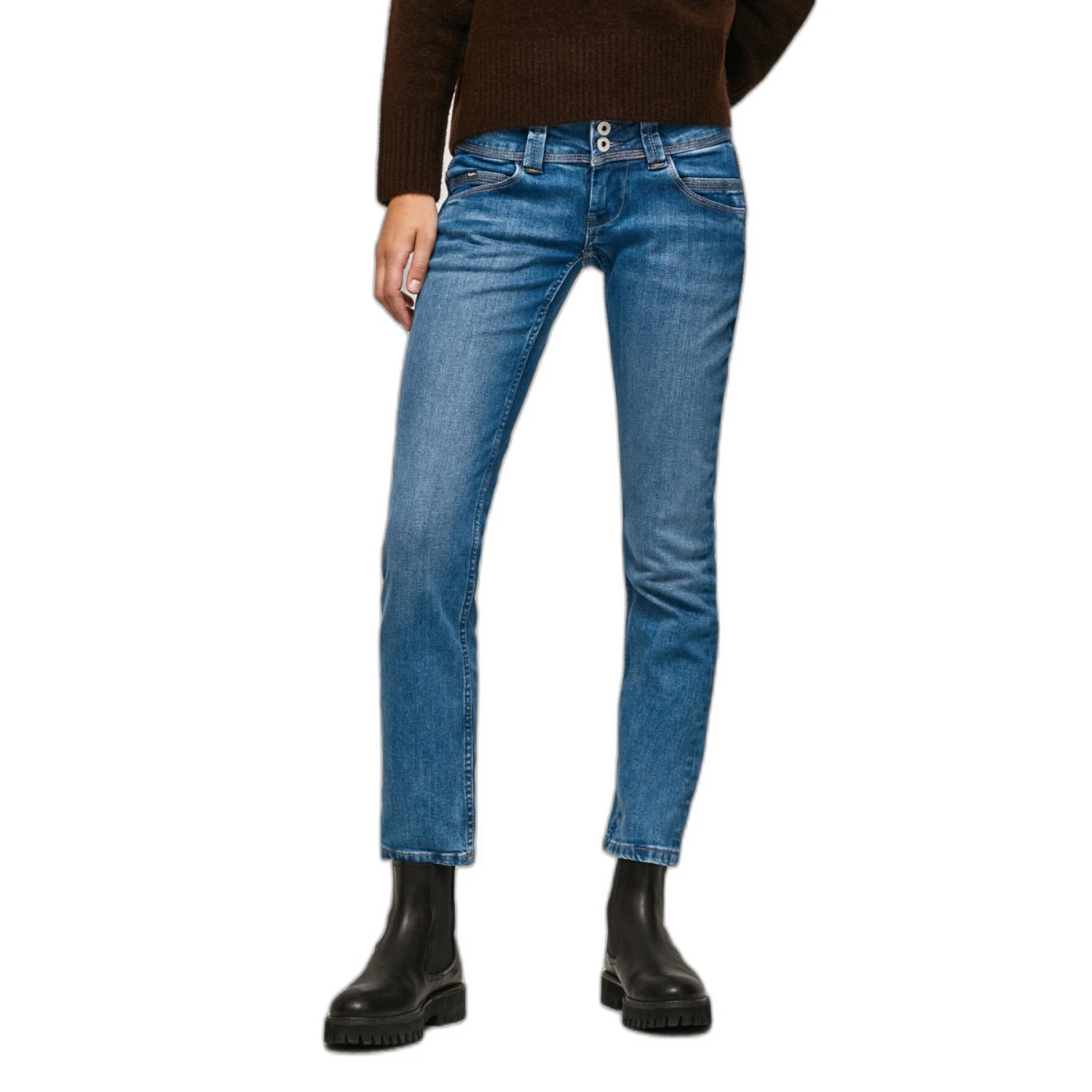 Damespolo Met Lange Mouwen Pepe Jeans Venus 2 Damespolo Met Lange Mouwen Pepe Jeans Venus - Afbeelding 2