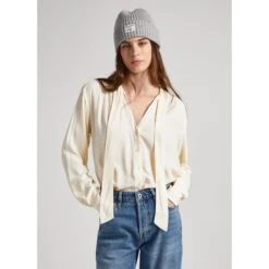 Vrouwenblouse Pepe Jeans Jaycee -URBAN CLASSICS WINKEL pepe jeans pl304683 804 ivory white 3
