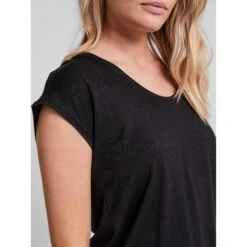 Dames-T-shirt Pieces Billo Lurex -URBAN CLASSICS WINKEL pieces 17078572 2467804 black lurex black 5