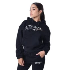 Dames Sweater Met Geborduurde Capuchon Project X Paris -URBAN CLASSICS WINKEL project x paris f222128 bk 3