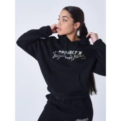 Dames Sweater Met Geborduurde Capuchon Project X Paris -URBAN CLASSICS WINKEL project x paris f222128 bk 5