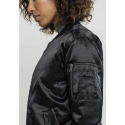 URBAN CLASSICS Dames Bomber Urban Classic Satin -URBAN CLASSICS WINKEL tb1279 00007 tb1279 m15 00007black