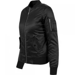 URBAN CLASSICS Dames Bomber Urban Classic Satin -URBAN CLASSICS WINKEL tb1279 00007 tb1279 p3 00007black