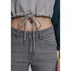 URBAN CLASSICS Woman's Urban Classic 3-tone Stripe Crew T-shirt -URBAN CLASSICS WINKEL tb1987 01324 tb1987 m18 01324grey jasper chrome yellow