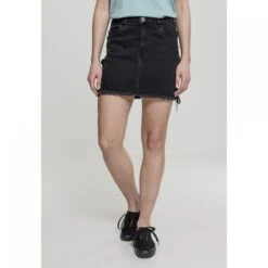 URBAN CLASSICS Damesfiguur Urban Klassieke Spijkerstofrok Aan De Kant Zetten