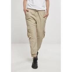 Dames Cargo Broek Urban Classics High Waist Crinkle