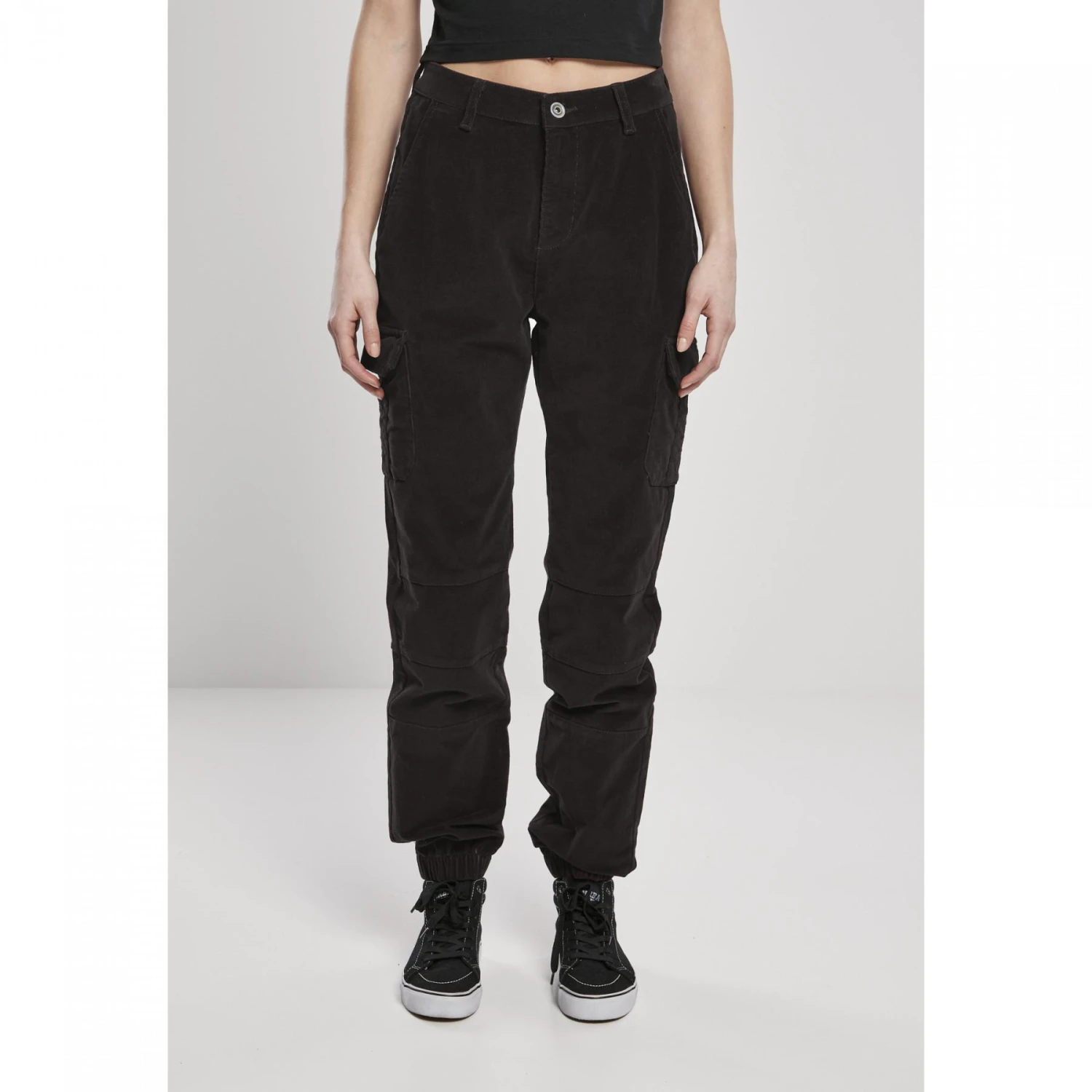 Damesbroek Urban Classics High Waist Cargo Corduroy 1 Damesbroek Urban Classics High Waist Cargo Corduroy