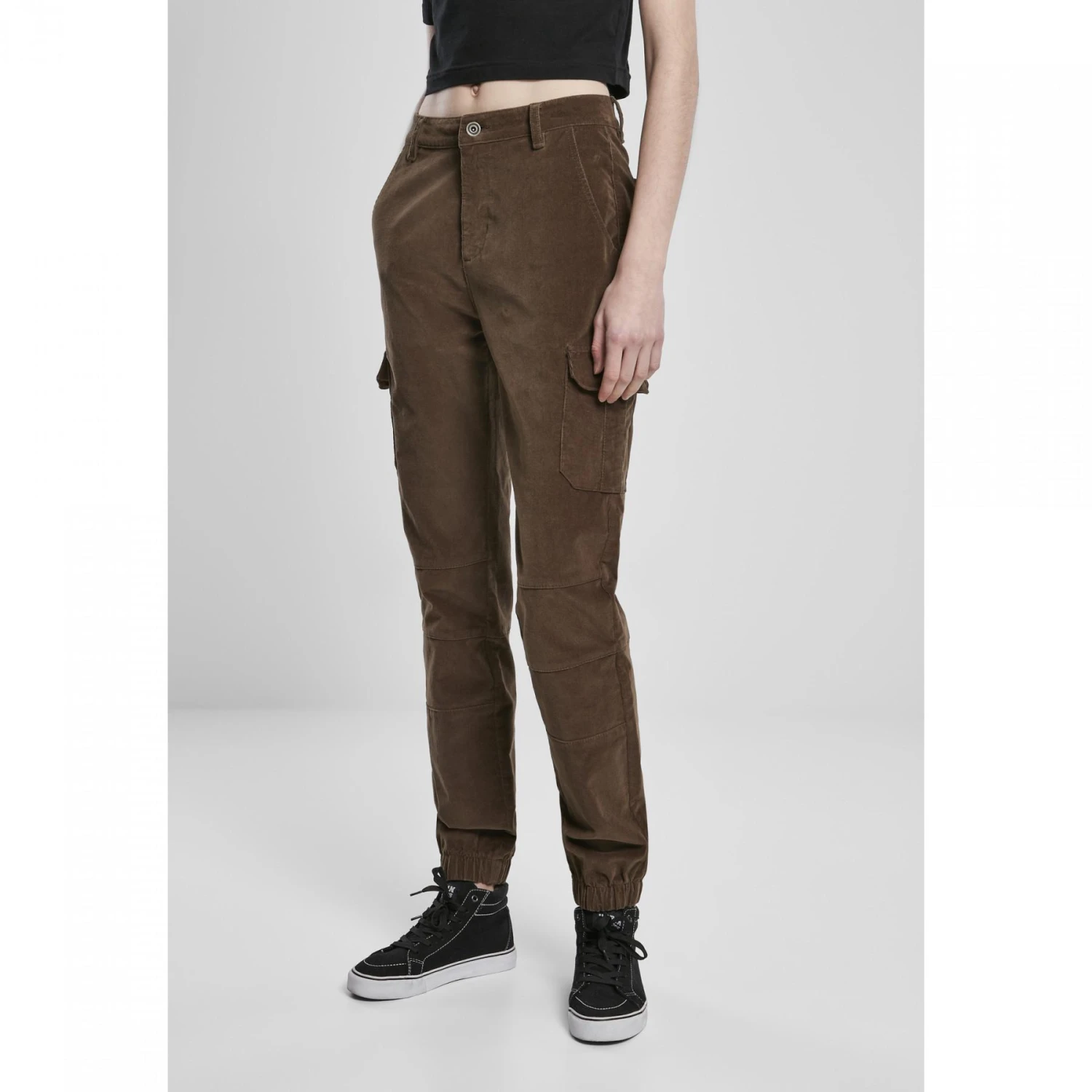 Damesbroek Urban Classics High Waist Cargo Corduroy 2 Damesbroek Urban Classics High Waist Cargo Corduroy - Afbeelding 2