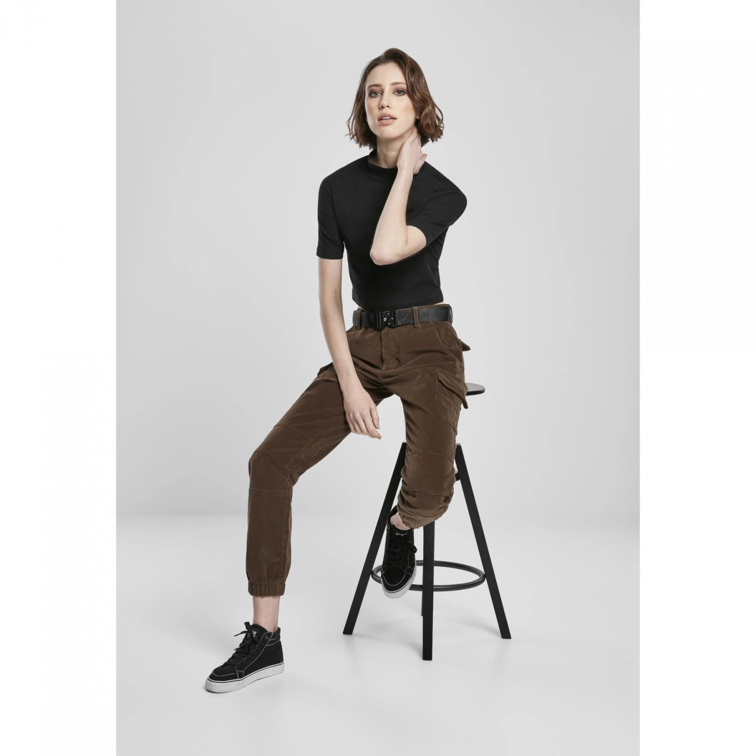 Damesbroek Urban Classics High Waist Cargo Corduroy 6 Damesbroek Urban Classics High Waist Cargo Corduroy - Afbeelding 6