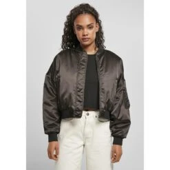 Dames Bomber Grote Maten Urban Classics Oversized Satijn -URBAN CLASSICS WINKEL tb4542 00007 0 1