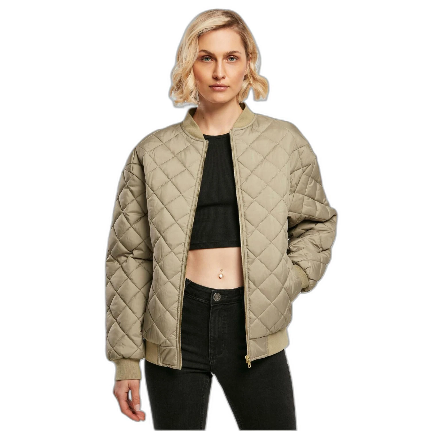 Gewatteerde Damesbomber Urban Classics Oversized Diamond 3 Gewatteerde Damesbomber Urban Classics Oversized Diamond - Afbeelding 3
