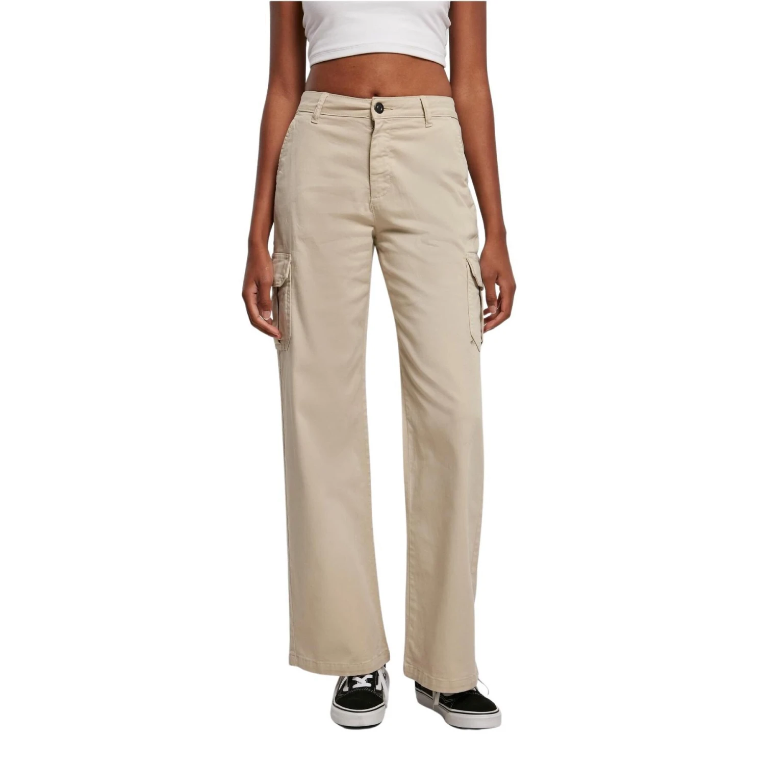 Dames Cargobroek Met Hoge Taille Urban Classics 5 Dames Cargobroek Met Hoge Taille Urban Classics - Afbeelding 5