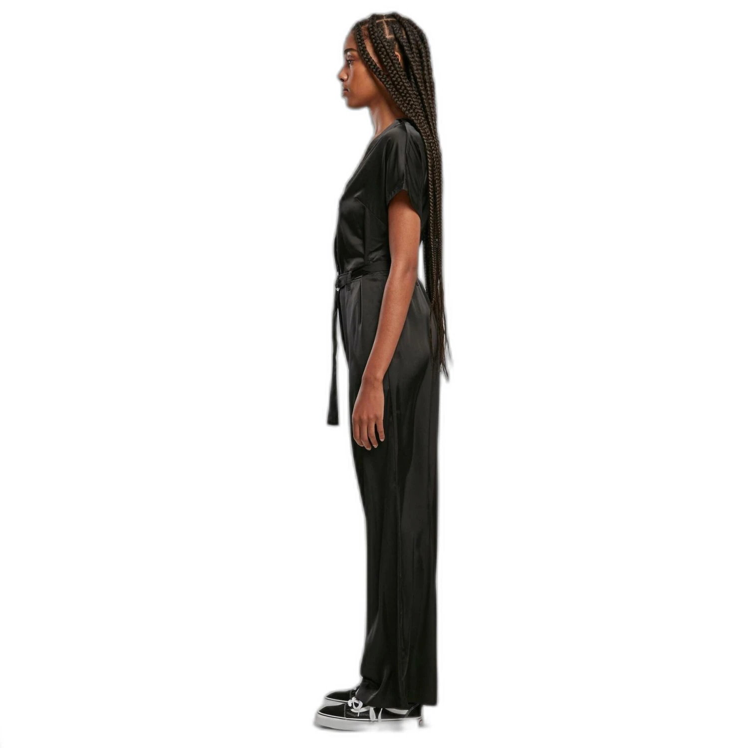 Jumpsuit Met Ceintuur Voor Vrouwen Urban Classics Satin GT 6 Jumpsuit Met Ceintuur Voor Vrouwen Urban Classics Satin GT - Afbeelding 6