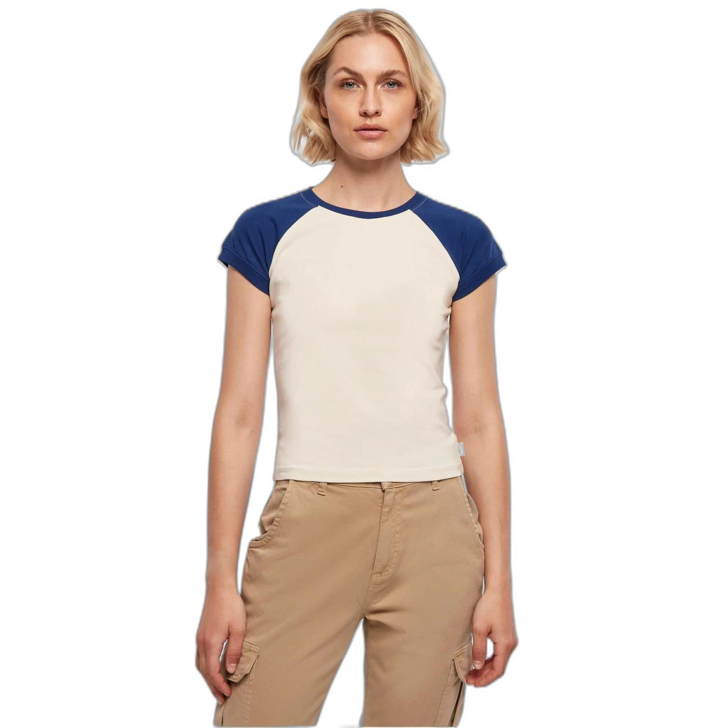 Dames Retro Baseball T-shirt Urban Classics Organic Stretch 3 Dames Retro Baseball T-shirt Urban Classics Organic Stretch - Afbeelding 3