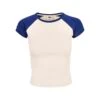 Dames Retro Baseball T-shirt Urban Classics Organic Stretch