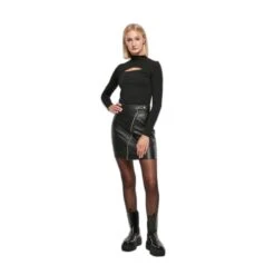 Synthetisch Leren Rok Vrouw Urban Classics Biker -URBAN CLASSICS WINKEL urban classics tb5415 00007 4