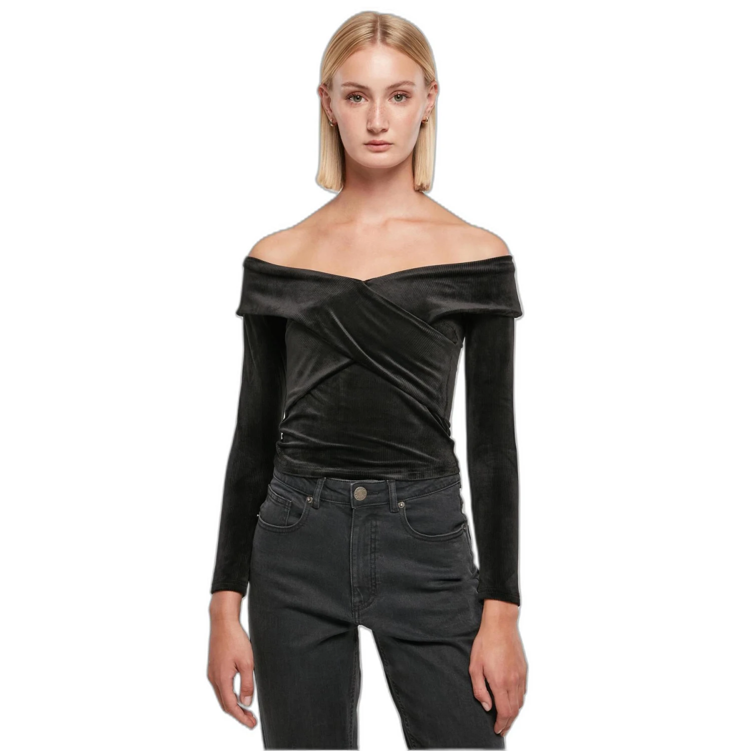 Damesbody In Corduroy Met Lange Mouwen En Blote Schouders Urban Classics GT 4 Damesbody In Corduroy Met Lange Mouwen En Blote Schouders Urban Classics GT - Afbeelding 4