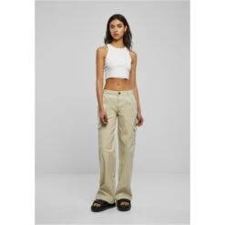 Broek Cargo Droit Taille Haute En Denim Grandes Tailles Femme Urban Classics -URBAN CLASSICS WINKEL urban classics tb6037 03681 4