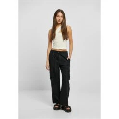 Cargo Broek Met Wijde Pijpen Dames Groot Getailleerd Urban Classics Vicose 8 Cargo Broek Met Wijde Pijpen Dames Groot Getailleerd Urban Classics Vicose -URBAN CLASSICS WINKEL urban classics tb6041 00007 5