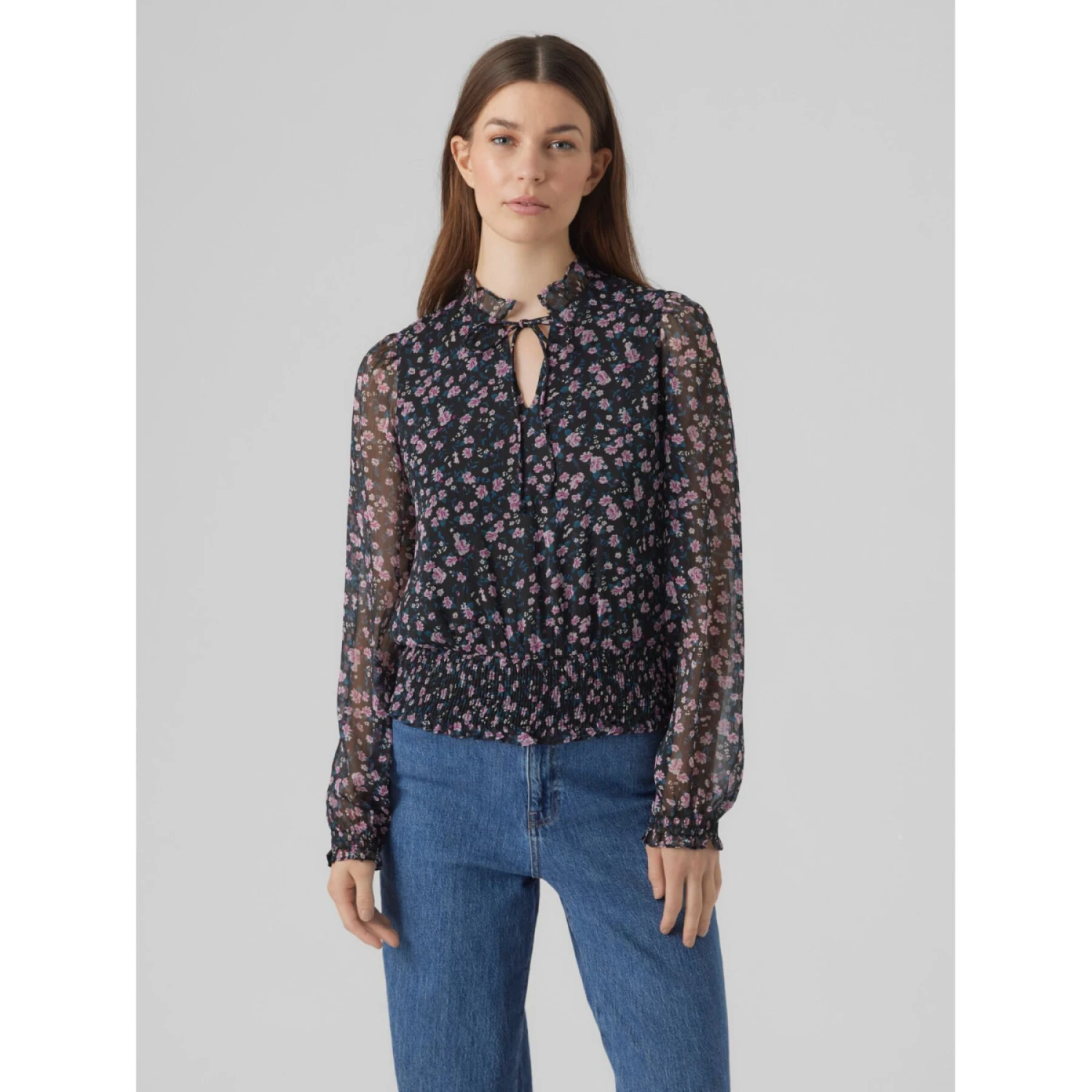 Damesblouse Met Lange Mouwen Vero Moda Milla 3 Damesblouse Met Lange Mouwen Vero Moda Milla - Afbeelding 3