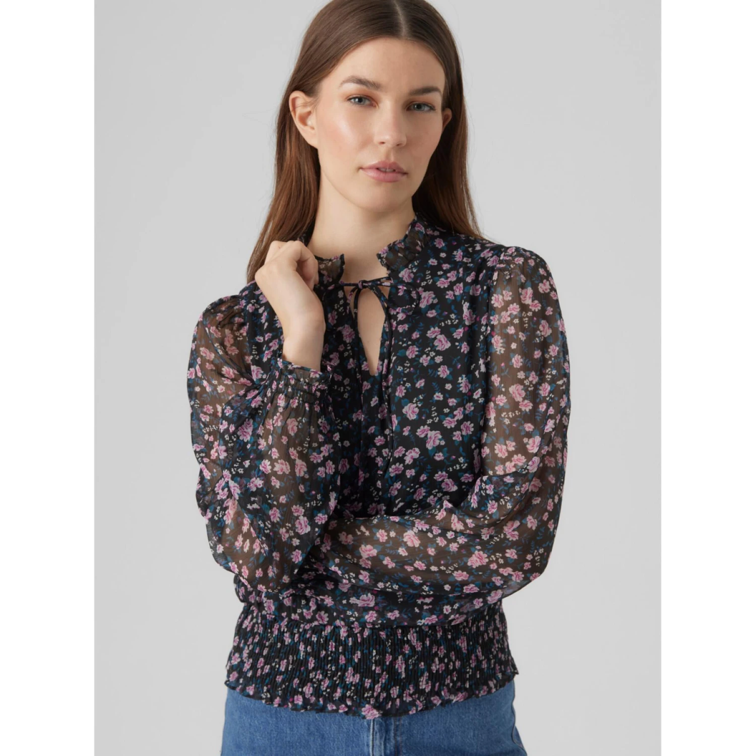 Damesblouse Met Lange Mouwen Vero Moda Milla 5 Damesblouse Met Lange Mouwen Vero Moda Milla - Afbeelding 5