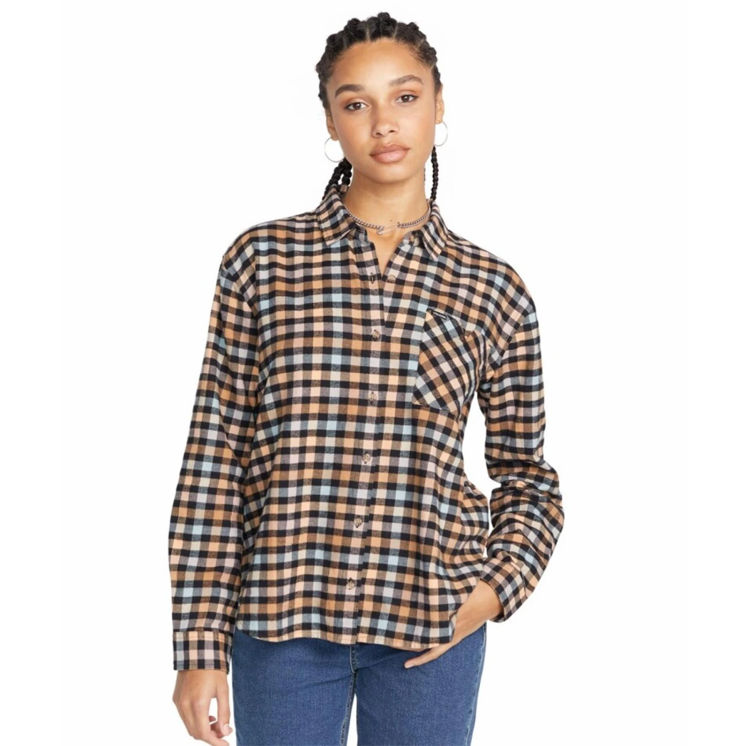 Dameshemd Volcom Plaid To Meet U 3 Dameshemd Volcom Plaid To Meet U - Afbeelding 3