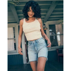 Damestanktop Wrangler Logo Stone -URBAN CLASSICS WINKEL wrangler 112350281 beige 7